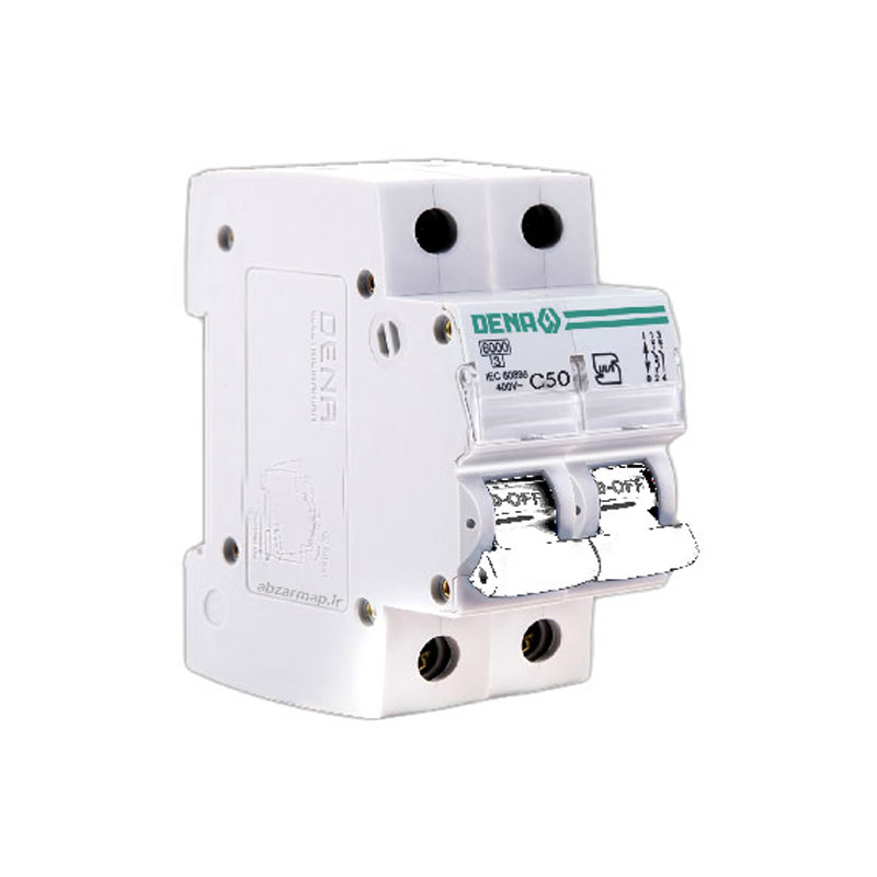 فیوز مینیاتوری دو پل 50 آمپر دنا الکترونیک 1 فیوز مینیاتوری دو پل 50 آمپر دنا الکترونیک